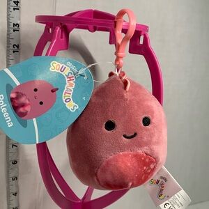 Squishmallow 3.5" Poleena Dinosaur Plush Clip NEW